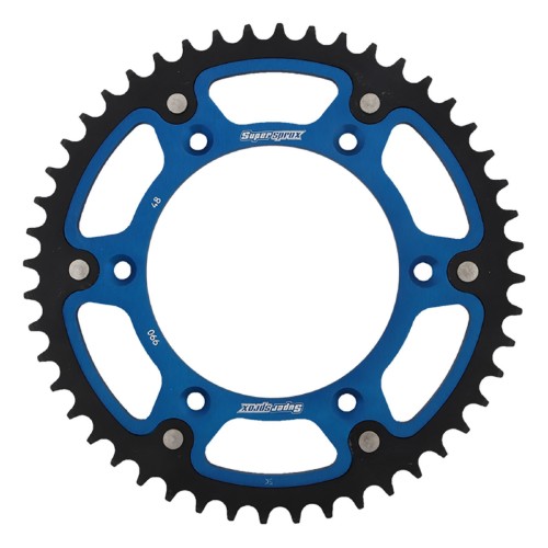 Supersprox - Steel & Aluminum Blue Stealth sprocket, 48T, Chain Size 520, RST-990-48-BLU