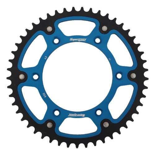 Supersprox - Steel & Aluminum Blue Stealth sprocket, 49T, Chain Size 520, RST-990-49-BLU