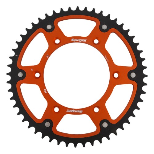Supersprox - Steel & Aluminum Orange Stealth sprocket, 52T, Chain Size 520, RST-990-52-ORG